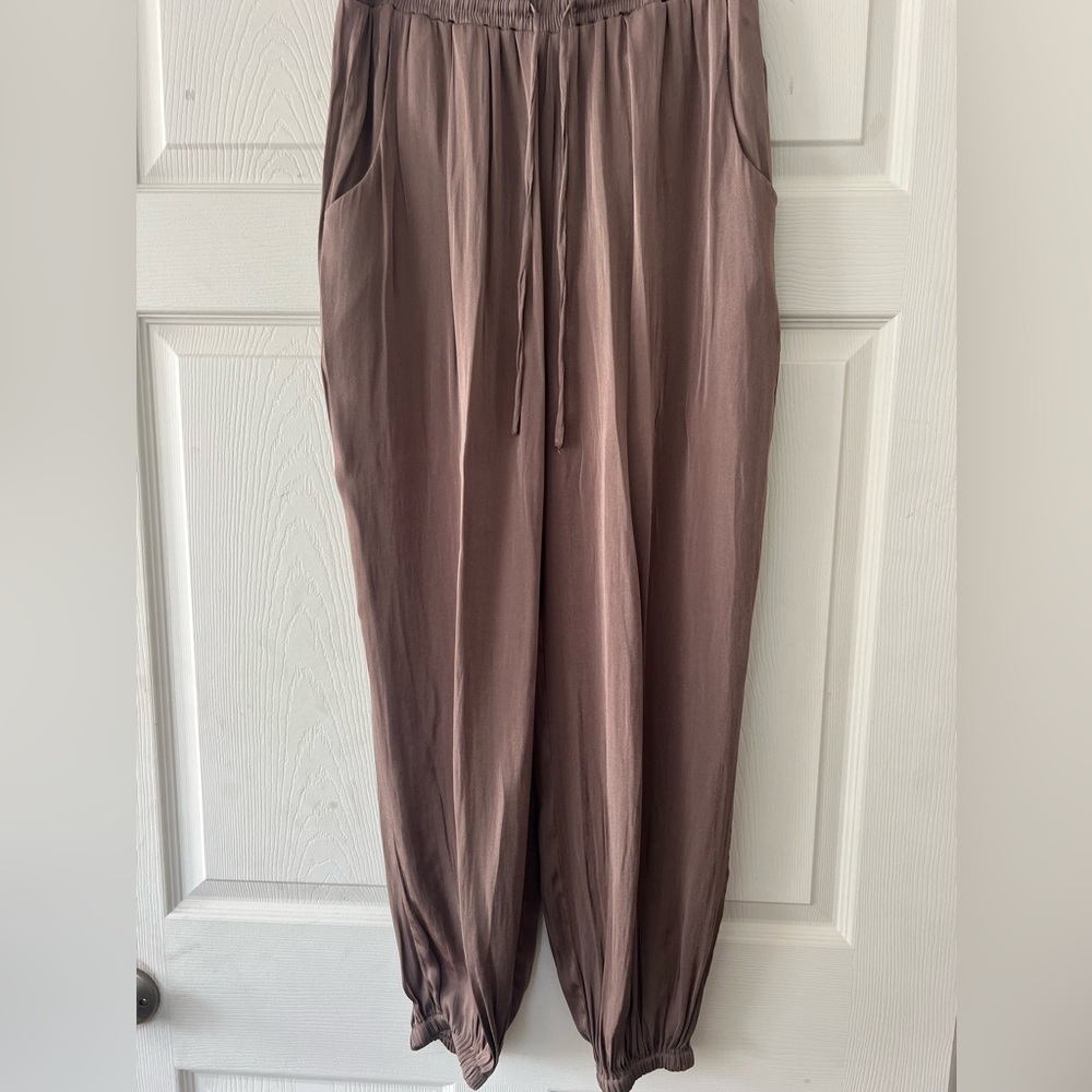 Chic olive Drawstring Pants